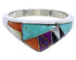Authentic Southwest Turquoise Multicolor Ring Size 6-3/4 JX38046