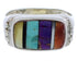 Sterling Silver Turquoise Multicolor Ring Size 8-1/2 JX38057