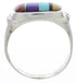 Sterling Silver Turquoise Multicolor Ring Size 8-1/2 JX38057