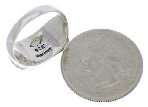 Genuine Silver Turquoise Multicolor Southwest Ring Size 7 JX38072