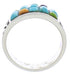 Southwest Genuine Sterling Silver Multicolor Inlay Ring Size 7 JX38128