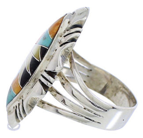 Multicolor Southwest Authentic Sterling Silver Ring Size 6-3/4 JX38187