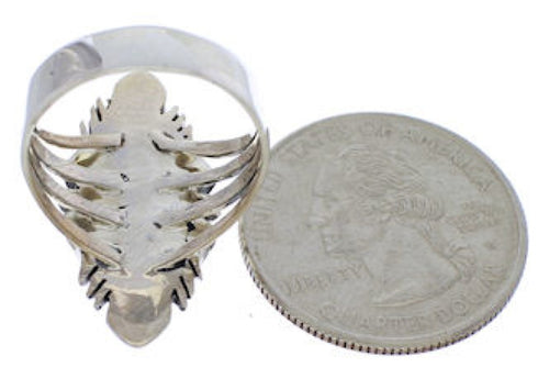 Multicolor Southwest Authentic Sterling Silver Ring Size 6-3/4 JX38187