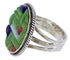 Turquoise Multicolor Southwest Sterling Silver Ring Size 5-3/4 JX38270