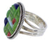Turquoise Multicolor Southwest Silver Ring Size 7-3/4 JX38269