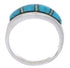 Authentic Sterling Silver Opal And Turquoise Ring Size 5-3/4 CX50630