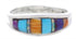 Multicolor Genuine Sterling Silver Southwest Ring Size 8-3/4 CX50654