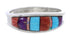 Southwest Multicolor Authentic Sterling Silver Ring Size 8-1/4 CX50661