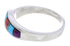 Southwest Multicolor Authentic Sterling Silver Ring Size 8-1/4 CX50661