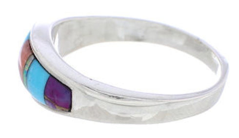 Multicolor Authentic Sterling Silver Southwest Ring Size 5-3/4 CX50666