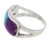 Sterling Silver Multicolor Inlay Southwestern Ring Size 7-1/2 CX50702
