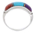 Sterling Silver Multicolor Inlay Southwestern Ring Size 7-1/2 CX50702