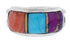 Multicolor Southwestern Sterling Silver Ring Size 7-3/4 CX50715