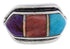 Southwestern Sterling Silver Multicolor Ring Size 5-3/4 CX50727