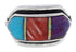 Southwestern Multicolor Sterling Silver Ring Size 5-3/4 CX50758