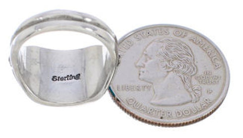 Southwestern Multicolor Sterling Silver Ring Size 5-3/4 CX50758