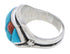 Multicolor Southwestern Authentic Sterling Silver Ring Size 6 CX50759