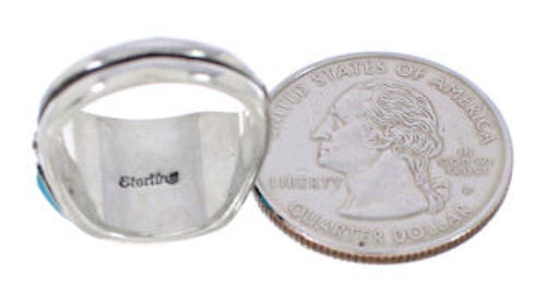 Multicolor Southwestern Authentic Sterling Silver Ring Size 6 CX50759