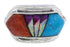 Multicolor Sterling Silver Southwestern Ring Size 6-3/4 CX50760