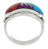 Multicolor Sterling Silver Southwestern Ring Size 6-3/4 CX50760