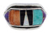 Authentic Silver Southwestern Multicolor Ring Size 5-1/2 CX50763