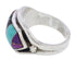 Authentic Silver Southwestern Multicolor Ring Size 5-1/2 CX50763