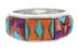 Multicolor Inlay Silver Southwestern Ring Size 6-3/4 CX50770