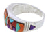 Multicolor Inlay Silver Southwestern Ring Size 6-3/4 CX50770