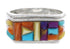 Sterling Silver Multicolor Jewelry Ring Size 9-1/2 CX50783