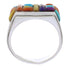 Sterling Silver Multicolor Jewelry Ring Size 9-1/2 CX50783