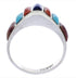 Multicolor Inlay Sterling Silver Jewelry Ring Size 6-3/4 CX50861