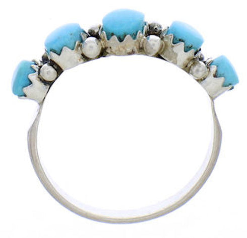 Sterling Silver And Turquoise Zuni Ring Size 6-1/2 SX110154