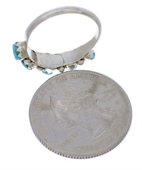 Sterling Silver And Turquoise Zuni Ring Size 6-1/2 SX110154