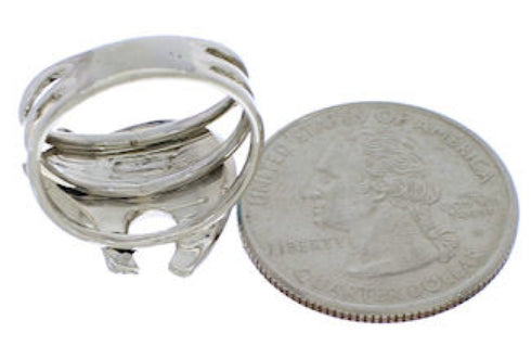 Multicolor Sterling Silver Jewelry Bear Ring Size 8-1/2 DS44582