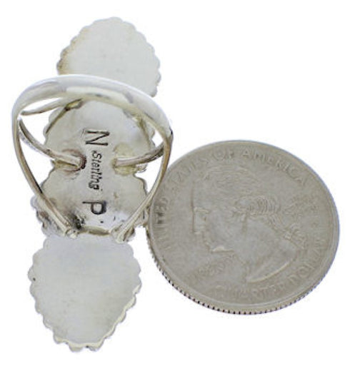 Multicolor And Turquoise Sterling Silver Ring Size 5-3/4 AS35767