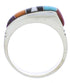Multicolor Inlay Sterling Silver Southwest Ring Size 7-3/4 CX52650