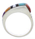 Sterling Silver Southwest Multicolor Inlay Ring Size 5-3/4 CX52652