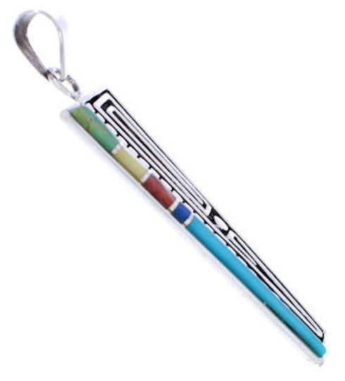 Genuine Sterling Silver And Multicolor Slide Pendant EX30699