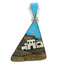 Southwestern Multicolor Native American Village Design Pendant EX30721