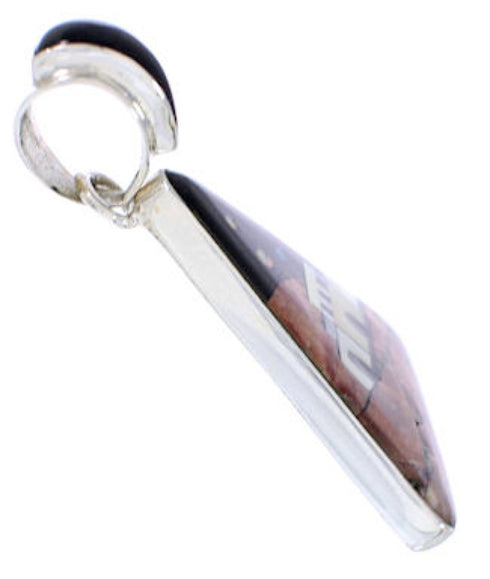 Native American Village Design Southwestern Multicolor Pendant EX30723