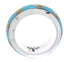 Genuine Sterling Silver Multicolor Inlay Ring Size 5-1/2 RS38423