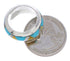 Genuine Sterling Silver Multicolor Inlay Ring Size 5-1/2 RS38423