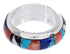 Southwest Sterling Silver Multicolor Inlay Ring Size 4-1/2 TX41872