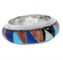 Silver Multicolor Southwestern Ring Size 5-1/2 TX41908