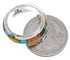Genuine Sterling Silver Multicolor Turquoise Ring Size 7-3/4 RS38396