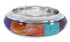 Multicolor Turquoise Sterling Silver Ring Band Size 5-3/4 AS44559