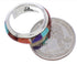 Turquoise Multicolor Jewelry Silver Ring Band Size 5-3/4 HS35668