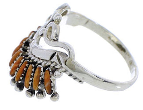 Oyster Shell And Sterling Silver Ring Size 8-3/4 AS50662