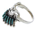 Southwest Turquoise Needlepoint Ring Size 6-1/2 EX43559