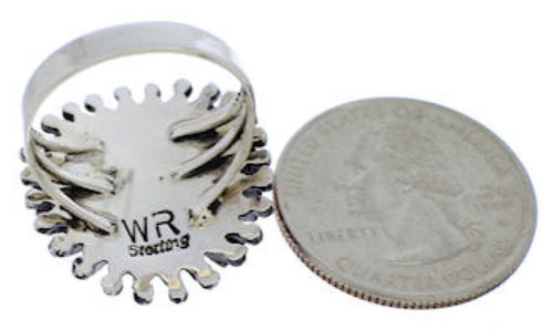 Red Oyster Shell Needlepoint Ring Size 7-3/4EX43595